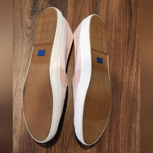 Keds Women's Pink and White Striped Slip-On Shoes - Picture 3 of 10